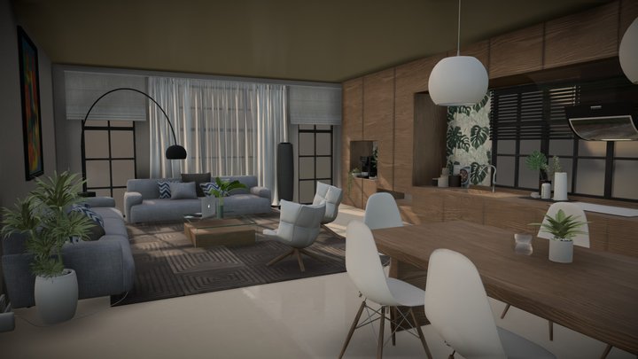 Modern Apartment 3D Model