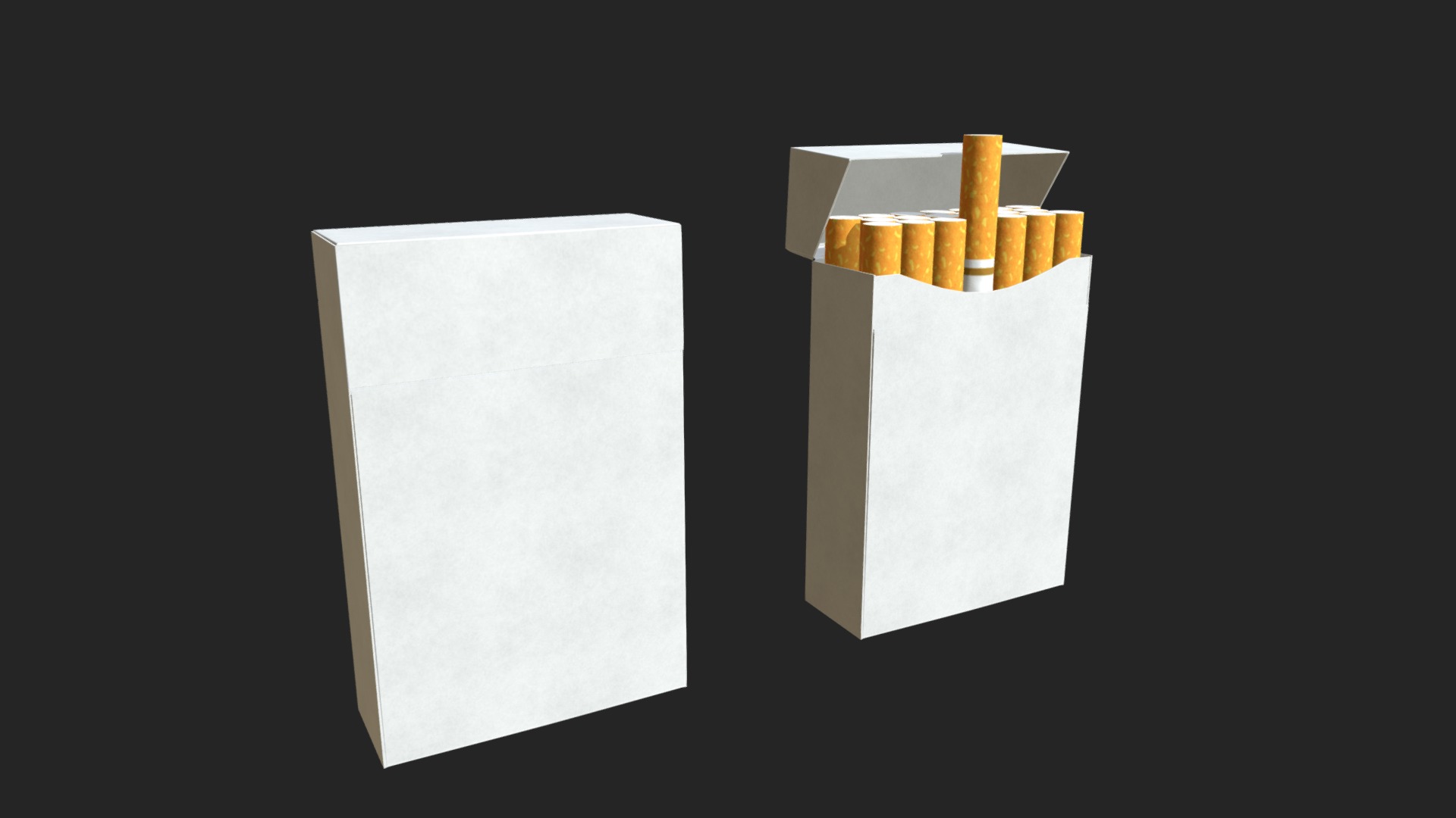 3D model Cigarette packs - This is a 3D model of the Cigarette packs. The 3D model is about a few pieces of paper.