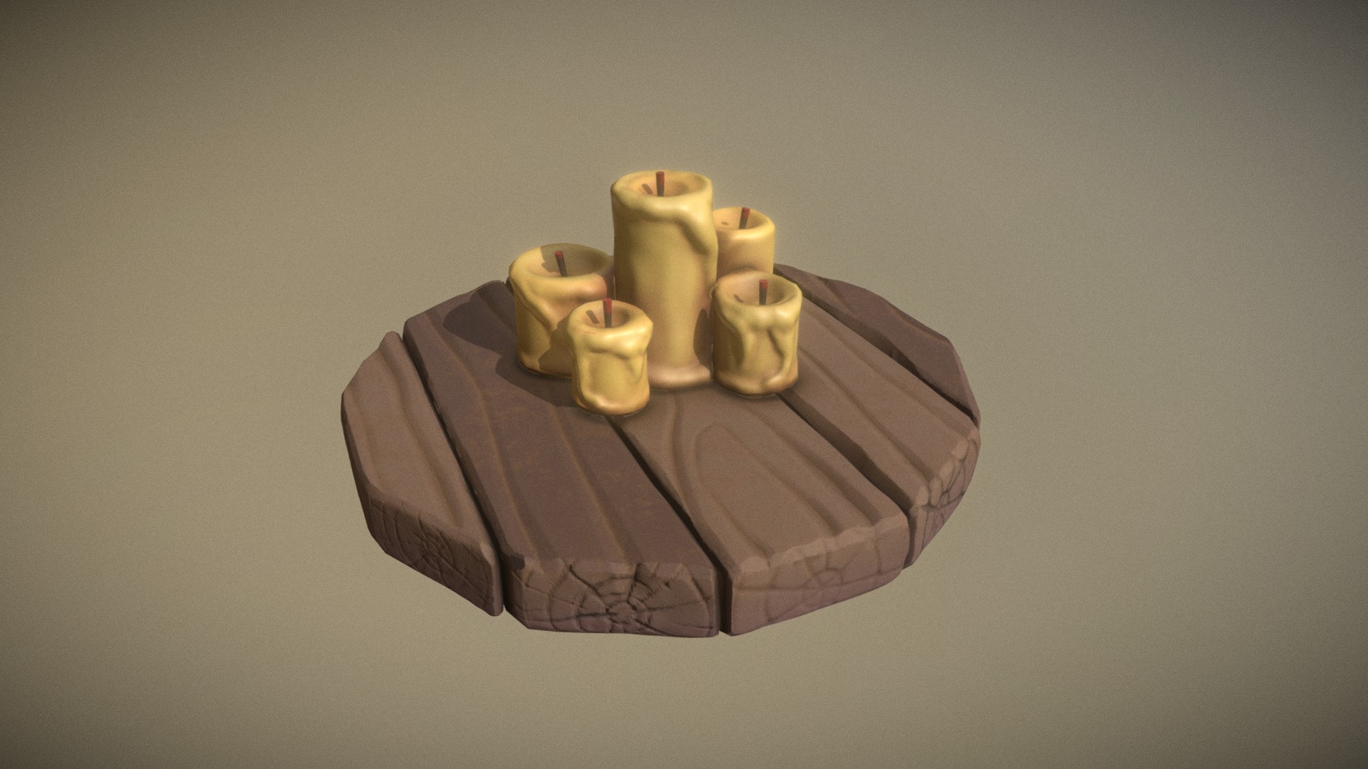 3D model Candle - This is a 3D model of the Candle. The 3D model is about a brown and tan purse.