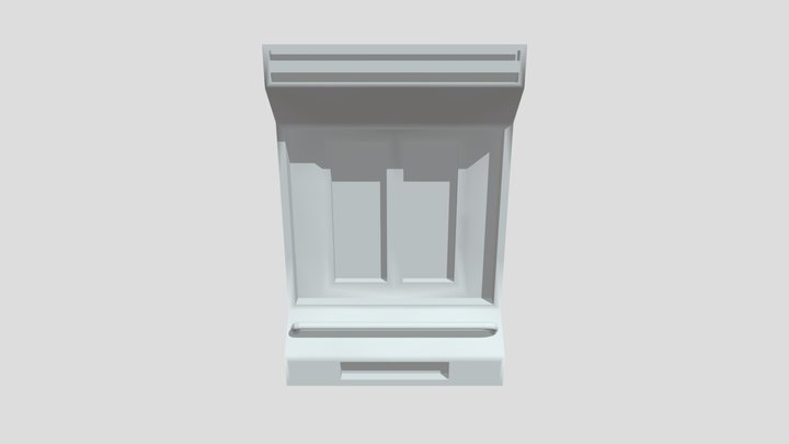 Sci-Fi Half Window-Wall 3D Model