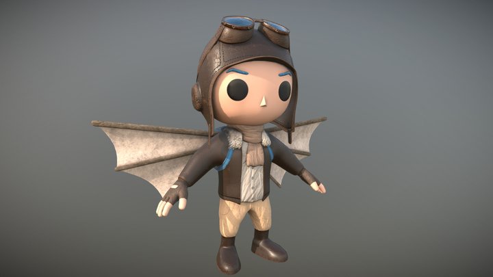 Astro Steampunk Aviator 3D Model