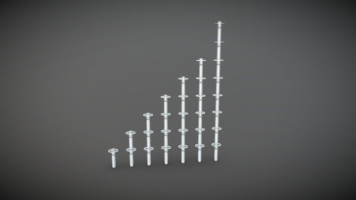 Стойка с наконечником Ф48,3мм х 3,2мм 3D Model