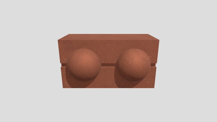 Glen-Gery Double Domed Face Brick Type B.1 3D Model