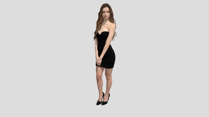 Little black dress 3D Model