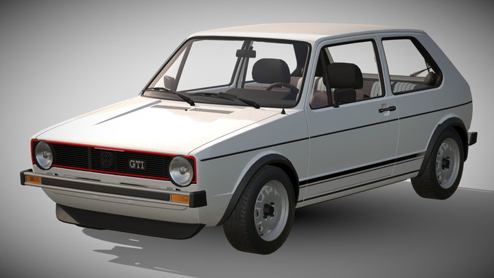 1976 Volkswagen Golf GTI Mk1 3D Model