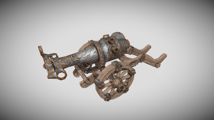 Stylized Jomon Cannon 3D Model