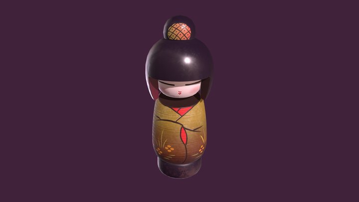 Kokeshi Doll 3D Model