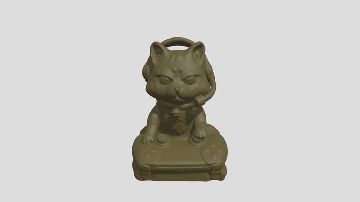 Gamer cat 3D Model