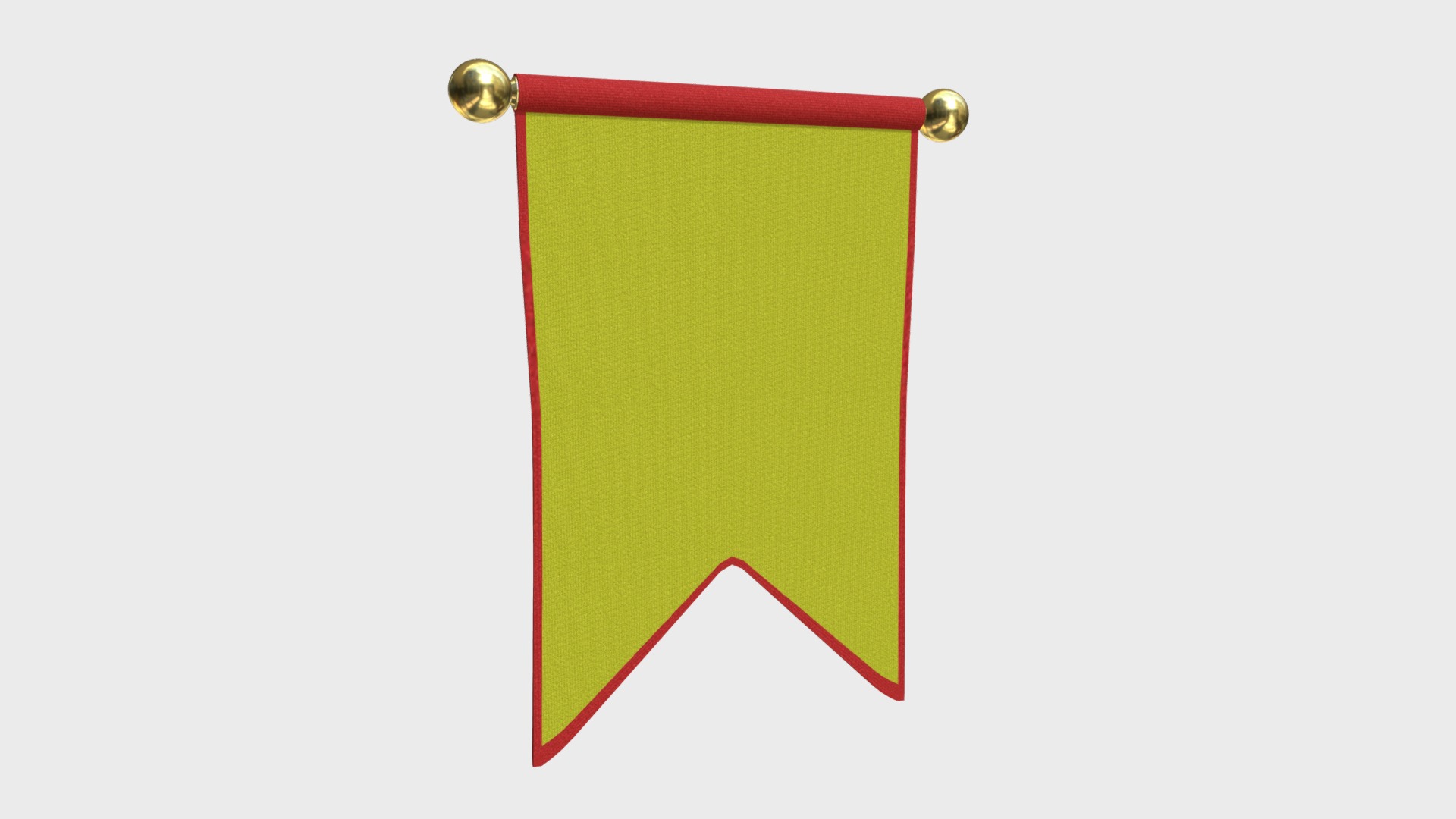 3D model Small medieval banner - This is a 3D model of the Small medieval banner. The 3D model is about shape, arrow.