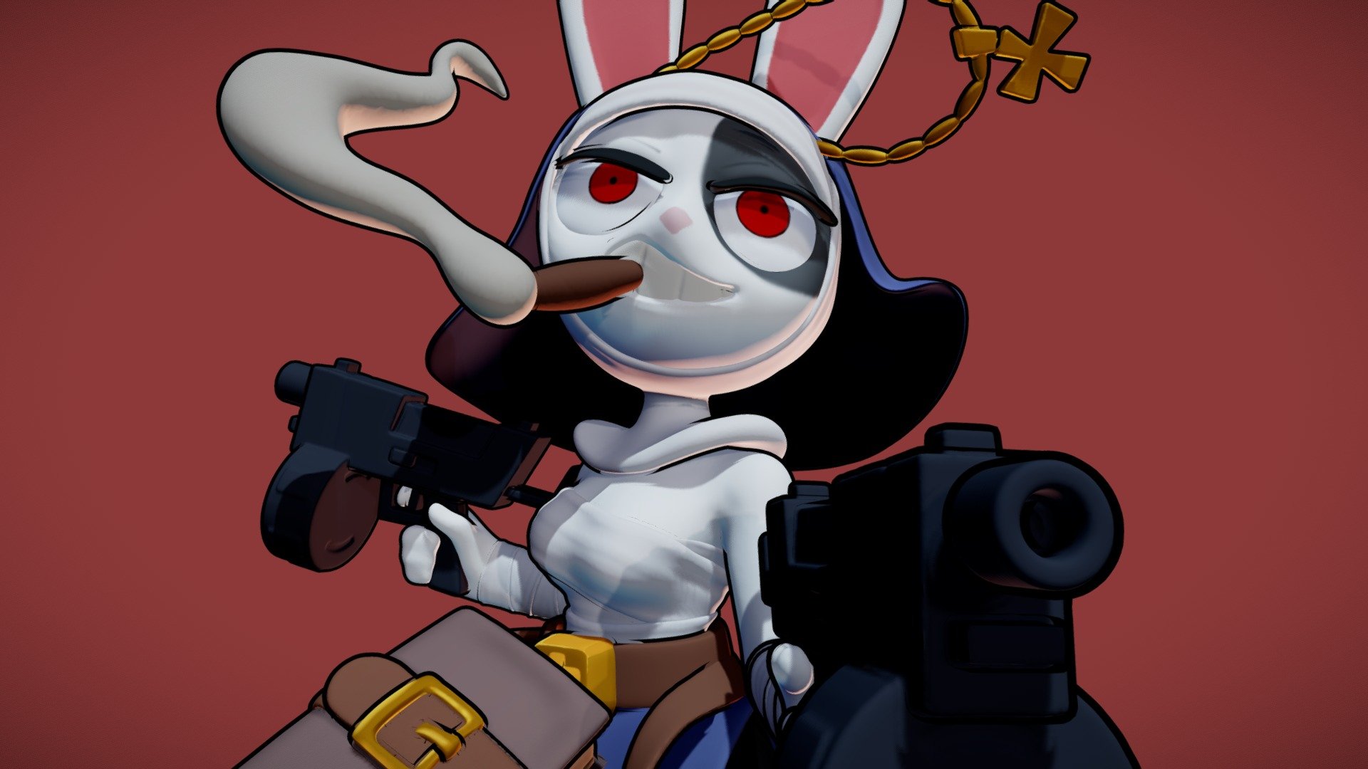 Rabbit Fan Art - 3D model by Binhou (@a98b98c98) [1fc7143] - Sketchfab