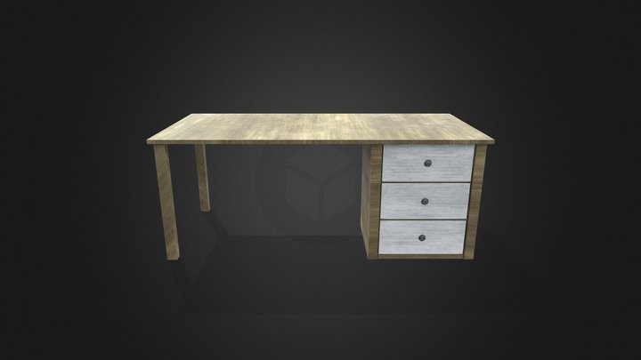 Simple Light Desk 3D Model
