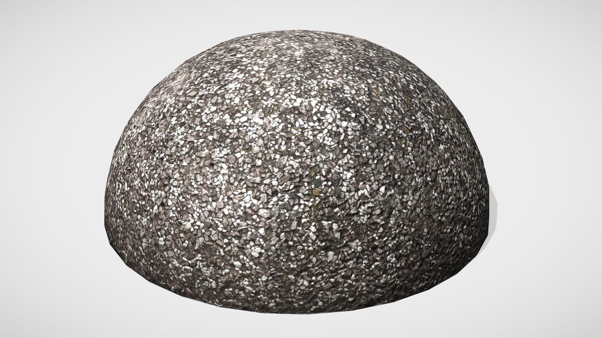 3D model Concrete Barrier 1 - This is a 3D model of the Concrete Barrier 1. The 3D model is about a round grey object.