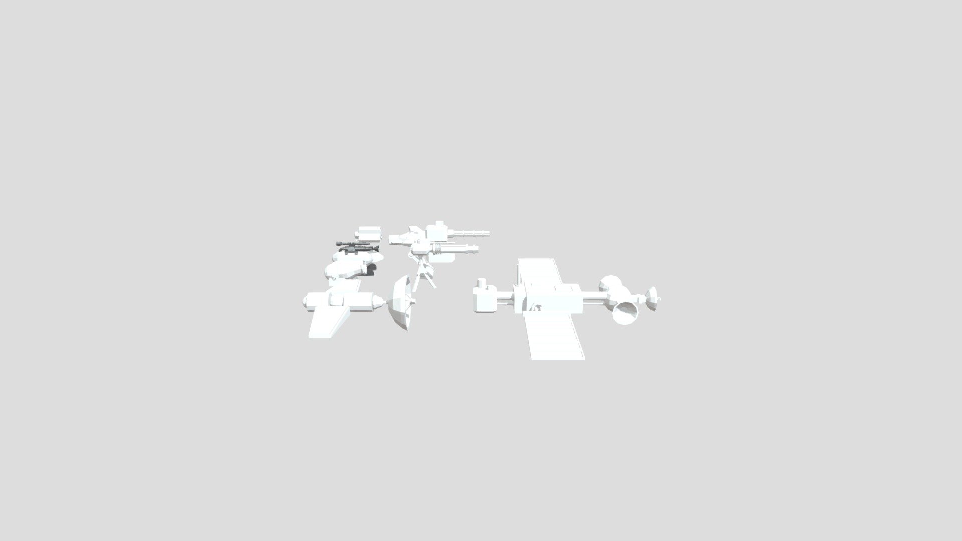 Satelites, Guns & Spaceships - Download Free 3D model by saikaraii ...