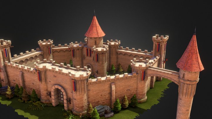 Medieval Castle 3D Model