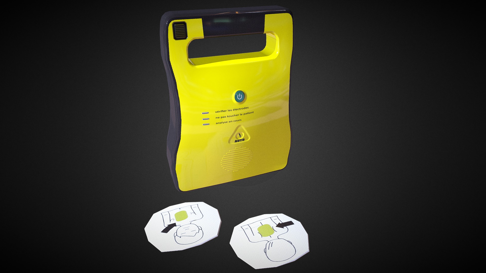 3D model Defibrilator_portable