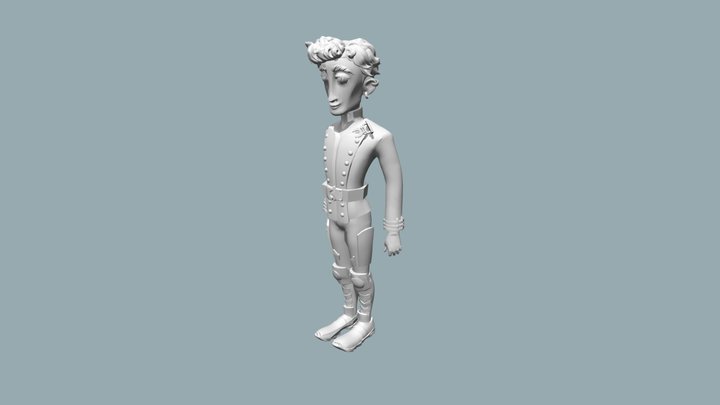 A Pose Retopologized 3D Model
