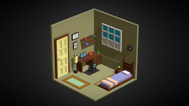 Sala Isometrica 3D Model