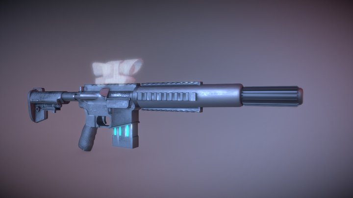 M648 - Modern-Futuristic Rifle 3D Model