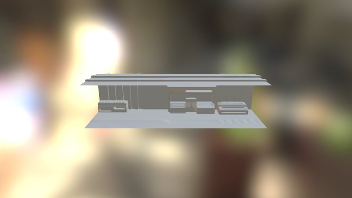 scifi  Hallway low poly fin 3D Model