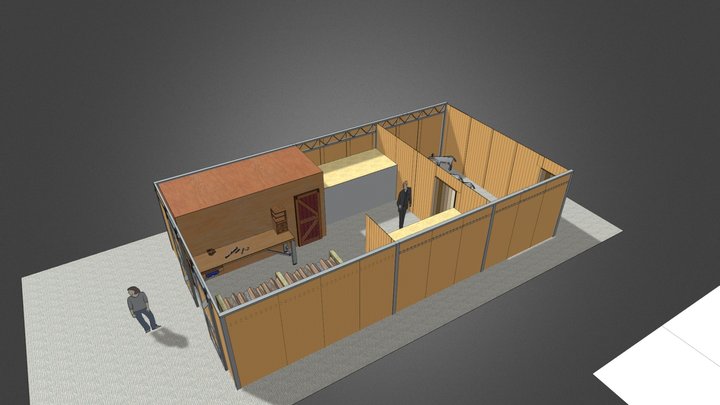 Сарай Илье 6*11 3D Model