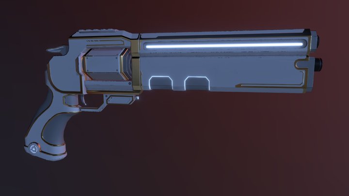 Sci-Fi Hand Cannon 3D Model