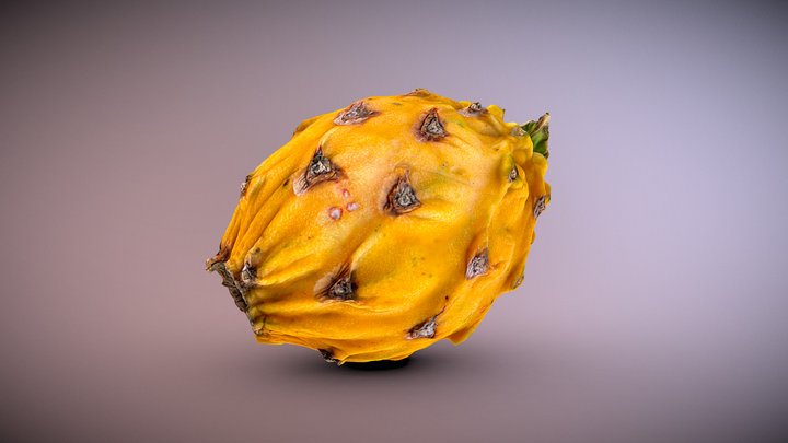 Yellow Dragon Fruit 3D Model