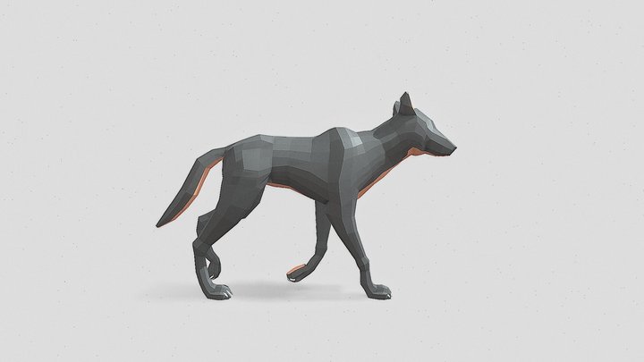 wolf low poly rigged – Free 3D Model STL