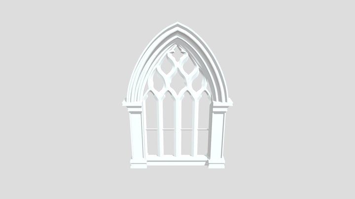 Gothic window 3 3D Model
