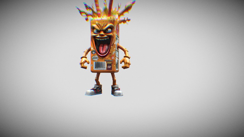 Animated juice box character