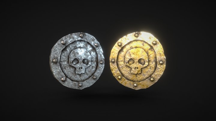 Skull Coin Pack - 2 in 1 3D Model
