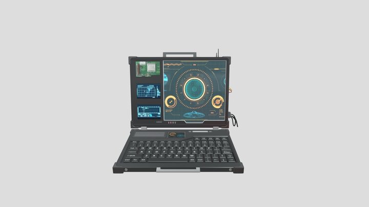 Cyberpunk_laptop 3D Model
