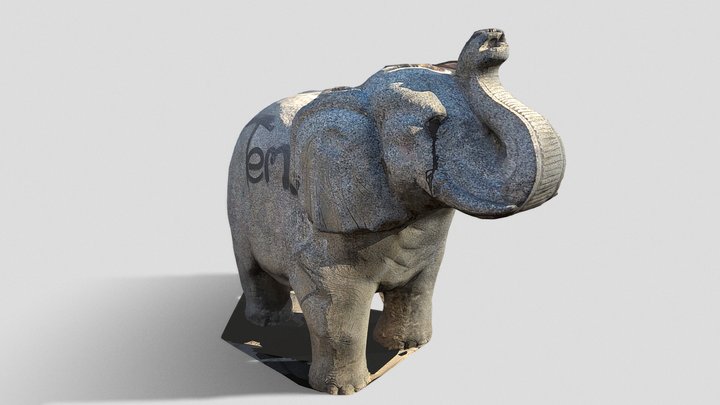 The little stone elephant 3D Model