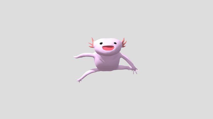 Cutest Axolotl 3D Model