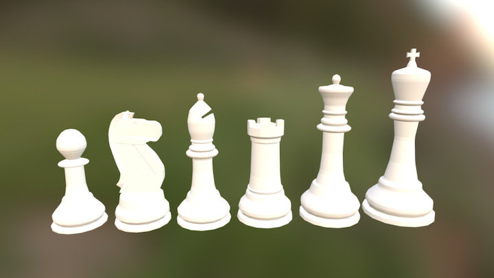 Chess Pieces 3D Model