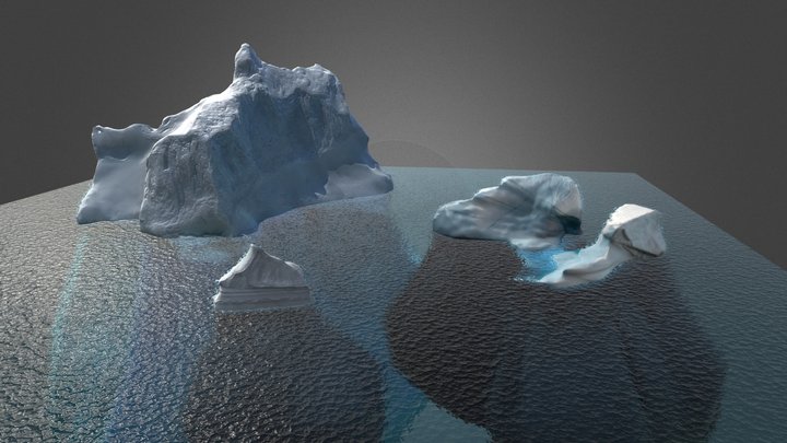Iceberg Pack lowpoly 3D Model