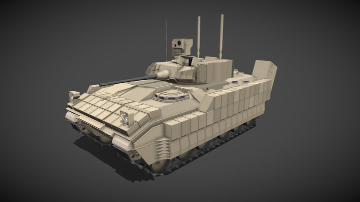 M2A3 Bradley Infantry Fighting Vehicle 3D Model