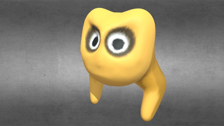 Strano personaggio giallo 3D Model