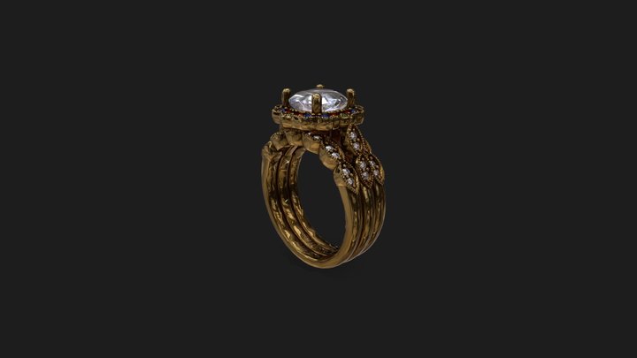Ring Gems 002 3D Model