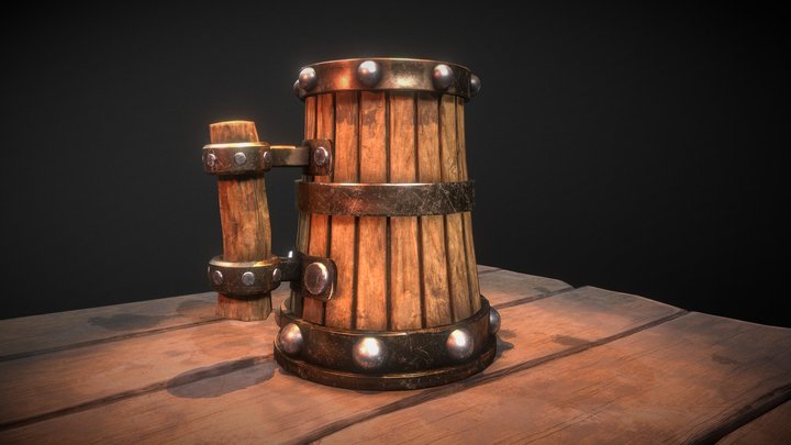 Medieval Beer Tankard 3D Model