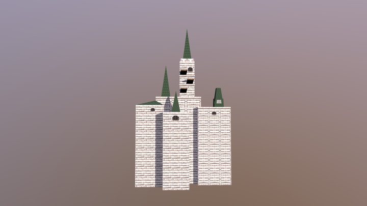 Super Smash Bros - Hyrule Castle 3D Model