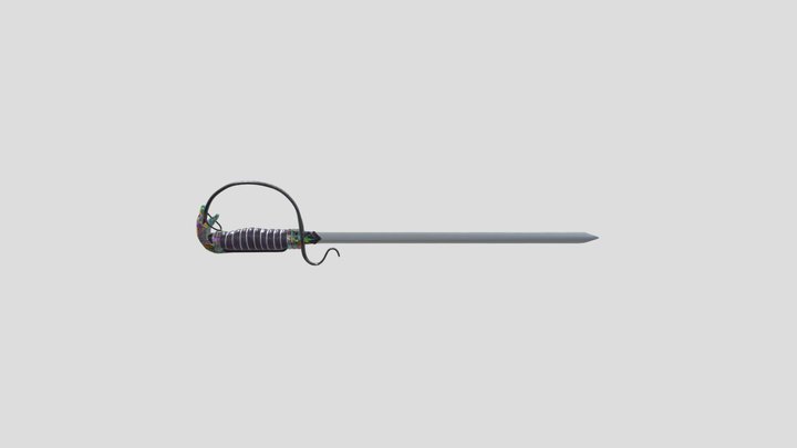 Snake Sword Texturing 3D Model
