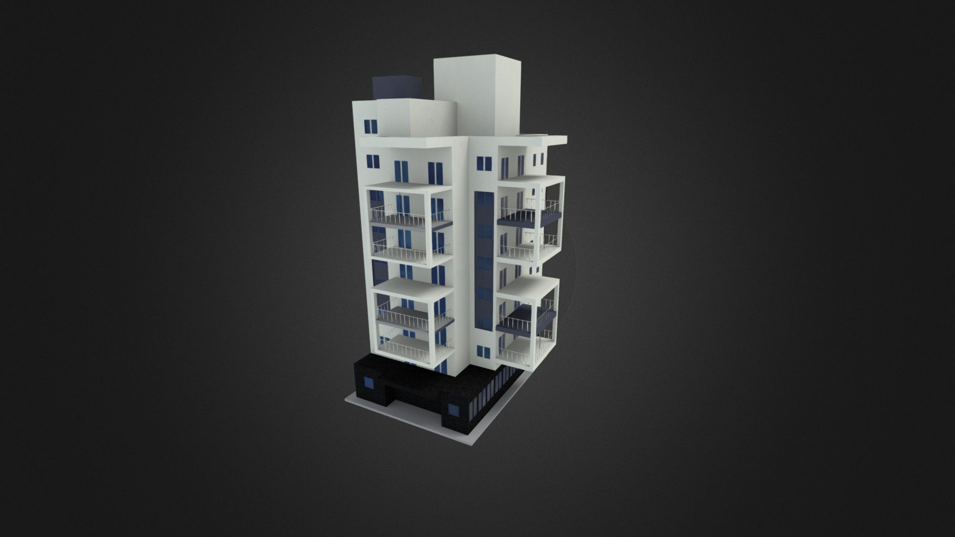 low poly building