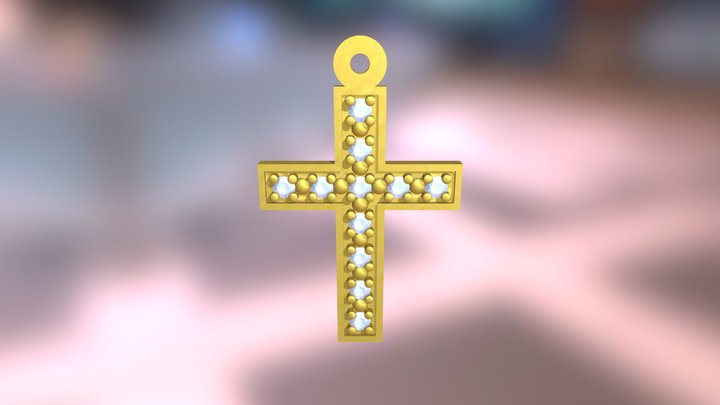Golden Cross 3D Model