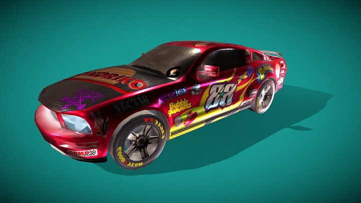 3D texturizado de un coche Único de NASCAR! 🏁 3D Model