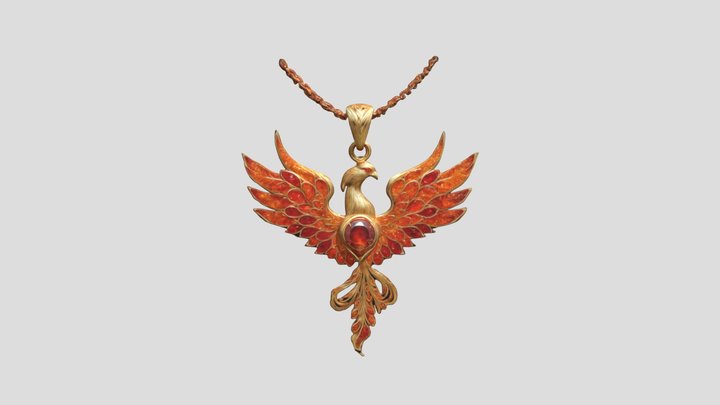 The Phoenixheart Amulet 3D Model