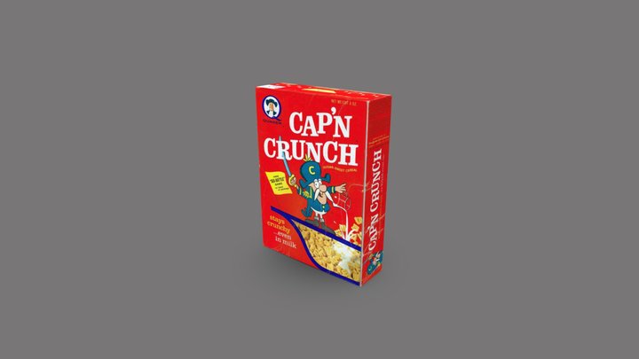 Captain Crunch Cerial Box 3D Model