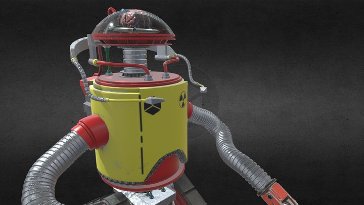 Stylised Robobrain 3D Model