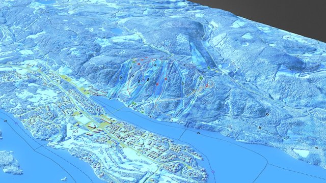 Ski Map3D Tahko 3D Model