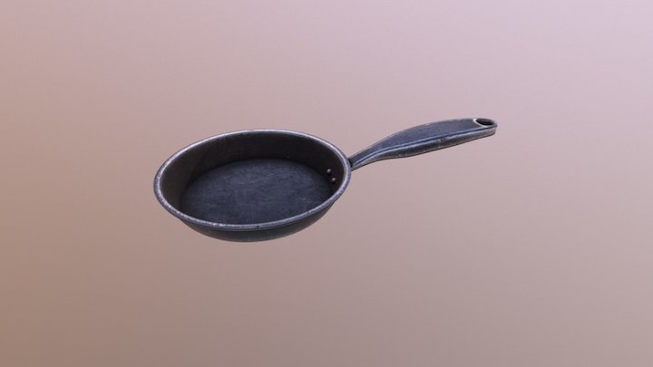 **FREE MODEL** Old Rusty Frying Pan 3D Model