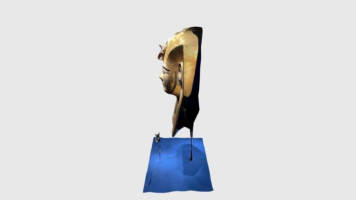 Gilded Wooden Mask from the coffin of Amenemope 3D Model